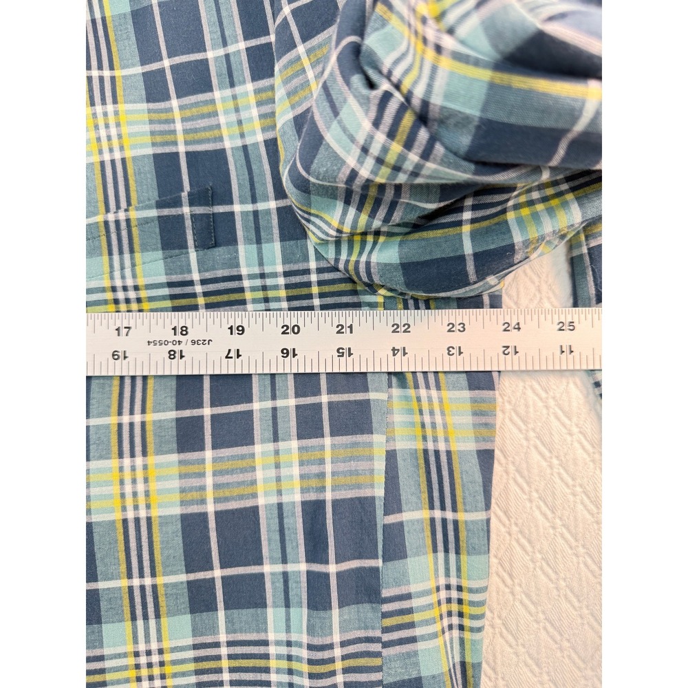J. Press Mens 46L Madras Plaid Sport Coat Blazer NWT Nav Aqua Yel Cotton Preppy - Picture 6 of 9